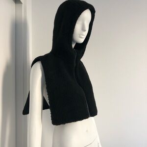 Weekday Black Teddy Reversible Hooded Bib